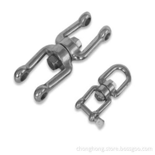 Swivel Jaw and Eye, Precision Cast, Made of AISI 316 and 304 Stainless Steel, Sized 5/32 to 1-inch